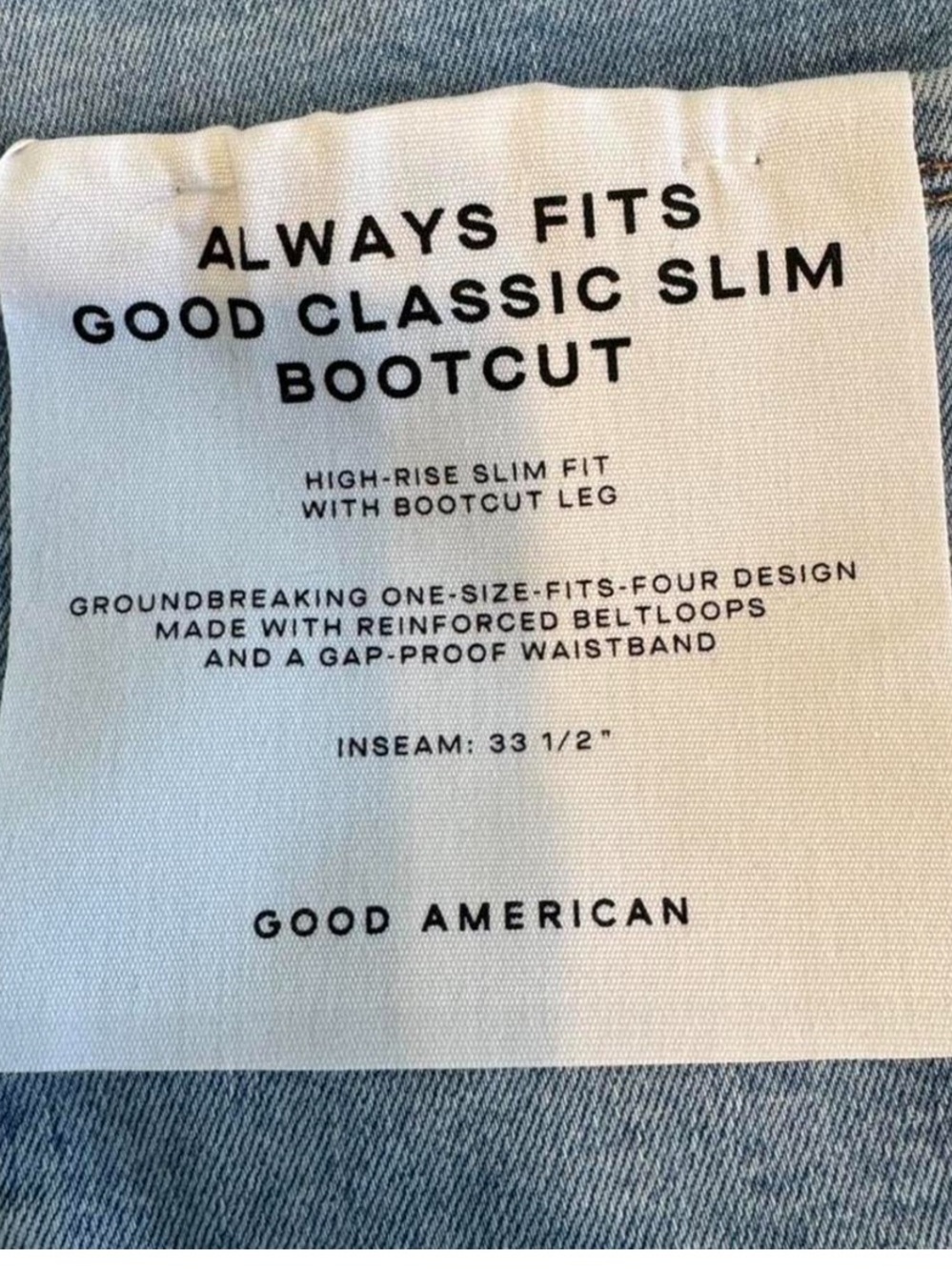 NWT Good American Always Fits Jeans 6-12
